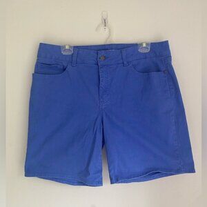 Riders By Lee Mid-Rise Blue Cotton/Spandex Womens Shorts Size 16M